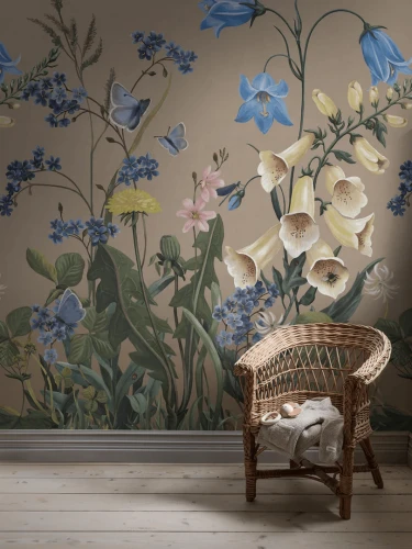 Mural polne kwiaty Boras Tapeter Studio 9862W Bluebell Magic Magical Walls