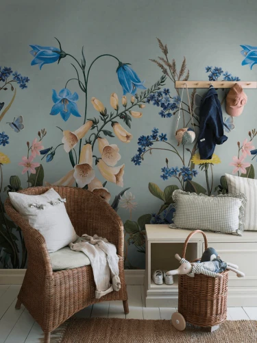 Mural polne kwiaty Boras Tapeter Studio 9863W Bluebell Magic Magical Walls