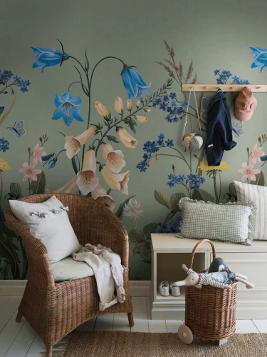 Mural polne kwiaty Boras Tapeter Studio 9864W Bluebell Magic Magical Walls