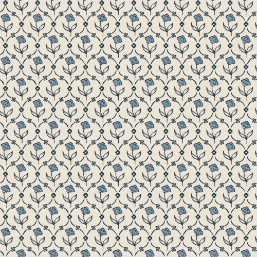 Tapeta kratownica i kwiaty Sandberg S10669 Elena Blue Villa Como
