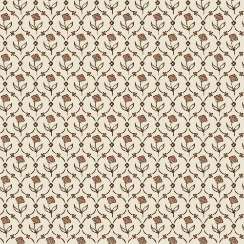 Tapeta kratownica i kwiaty Sandberg S10670 Elena Terracotta Villa Como