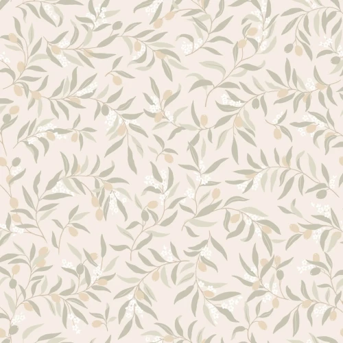 Tapeta gałązki oliwne Sandberg S10679 Olivia Sage Green Villa Como