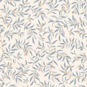 Tapeta gałązki oliwne Sandberg S10680 Olivia Light Blue Villa Como