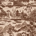 Tapeta malarski krajobraz Como Sandberg S10690 Lake Como Brown Villa Como