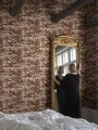 Tapeta malarski krajobraz Como Sandberg S10690 Lake Como Brown Villa Como