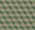 Fototapeta geometryczna z efektem 3D Sandberg S10692 Chiara Green Villa Como