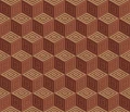 Fototapeta geometryczna z efektem 3D Sandberg S10693 Chiara Terracotta Villa Como
