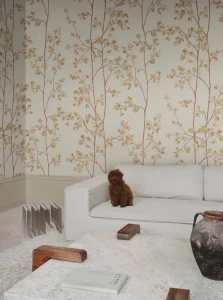 Fototapeta pnące gałęzie Sandberg S10702 Laura Beige Villa Como