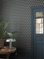 Fototapeta geometryczna z efektem 3D Sandberg S10805 Chiara Dark Blue Villa Como
