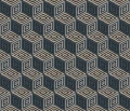 Fototapeta geometryczna z efektem 3D Sandberg S10805 Chiara Dark Blue Villa Como