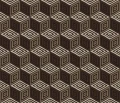 Fototapeta geometryczna z efektem 3D Sandberg S10806 Chiara Brown Villa Como