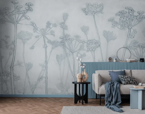 Fototapeta nowoczesna łąka Erbario Sky Wall Art