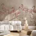 Fototapeta flamingi Fenico Beige Wall Art