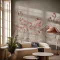 Fototapeta flamingi Fenico Beige Wall Art