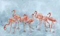 Fototapeta flamingi Fenico Blue Wall Art