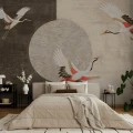 Fototapeta żurawie w styl japońskim Modern Tsuru Wall Art