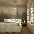 Fototapeta artystyczny leśny krajobraz Taiga Wall Art