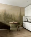 Fototapeta artystyczny leśny krajobraz Taiga Wall Art