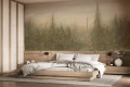 Fototapeta artystyczny leśny krajobraz Taiga Wall Art