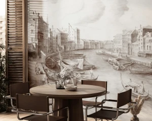 Fototapeta inspirowana widokiem weneckiego kanału Venezia Wall Art