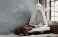 Fototapeta chmury i ptaki White Birds Wall Art