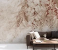 Fototapeta roślinna Wisteria Beige Wall Art