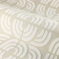 Tapeta tekstylna z geometrycznym haftem Casamance 71860268 Ares Mimbeau