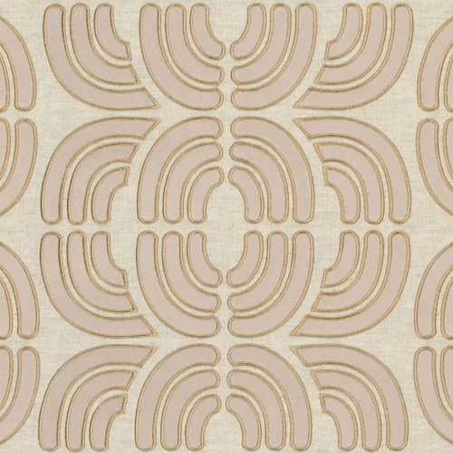 Tapeta tekstylna z geometrycznym haftem Casamance 71860329 Ares Mimbeau
