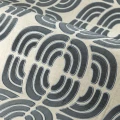 Tapeta tekstylna z geometrycznym haftem Casamance 71860472 Ares Mimbeau