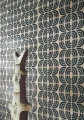 Tapeta tekstylna z geometrycznym haftem Casamance 71860472 Ares Mimbeau