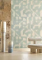 Tapeta tekstylna geometryczna Casamance 73680319 Arguin Mimbeau