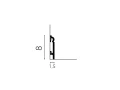 Listwa podłogowa malowana szara PF082G DuroFit – wys. 8 cm