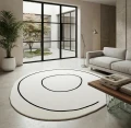 Dywan wełniany okrągły Loop Ivory Round Carpet Decor Fargotex