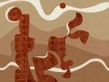 Mural naturalny fornir z organicznymi kształtami Omexco KIM81 Nowka Kim Mupangilaï