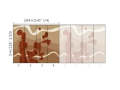 Mural naturalny fornir z organicznymi kształtami Omexco KIM81 Nowka Kim Mupangilaï