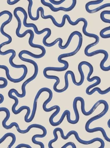 Tapeta falujące linie Cole & Son 130/8030 Rainforest Squiggle Vivienne Westwood