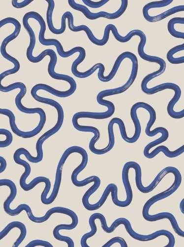 Tapeta falujące linie Cole & Son 130/8030 Rainforest Squiggle Vivienne Westwood