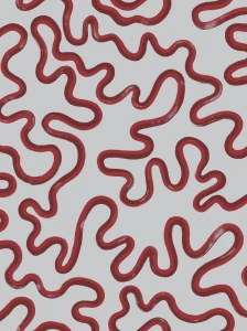 Tapeta falujące linie Cole & Son 130/8031 Rainforest Squiggle Vivienne Westwood