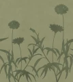Fototapeta polne kwiaty Rebel Walls R22355 Floral Silhouette Green Hot Pops