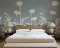 Fototapeta polne kwiaty Rebel Walls R22356 Floral Silhouette Blue Hot Pops