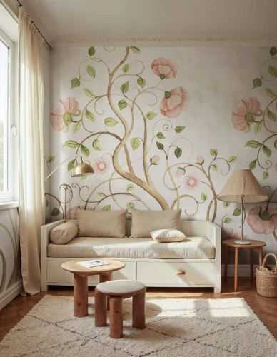 Fototapeta gałęzie i kwiaty Rebel Walls R22370 Big Poem Pink Hot Pops
