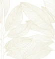 Fototapeta stylizowane liście Rebel Walls R22377 Ruby Lines Beige Hot Pops