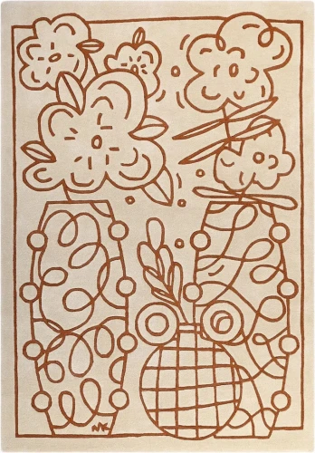 Dywan wełniany Carpets & More X Malwina Konopacka Florence Terracotta 5507 Voyage