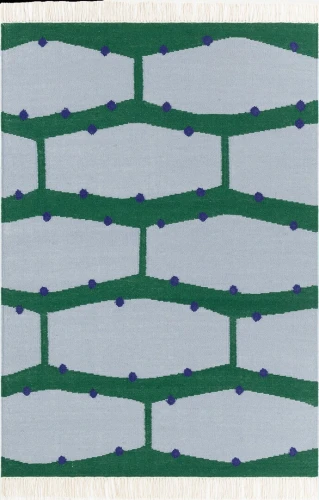 Dywan kilimowy wełniany Carpets & More X Malwina Konopacka Rio Green 5527 Voyage