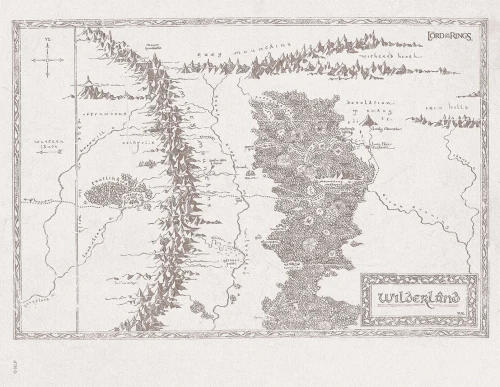 Fototapeta mapa London Art Lord OF The Rings WBLOTR401-2 Warner Bros