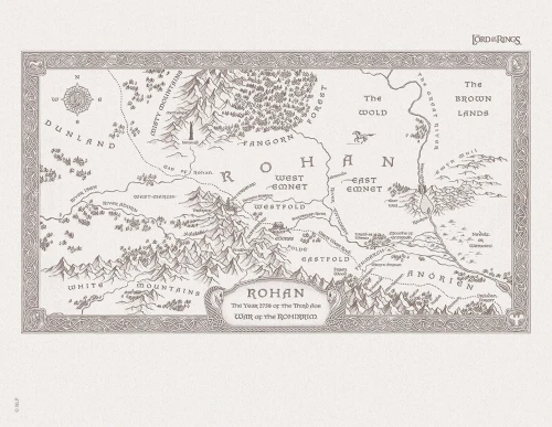 Fototapeta mapa London Art Lord OF The Rings WBLOTR401-3 Warner Bros