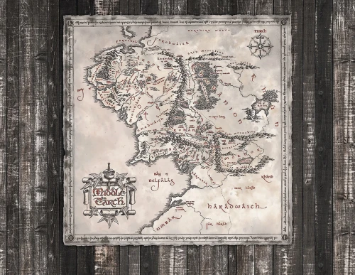 Fototapeta mapa London Art Lord OF The Rings WBLOTR402-2 Warner Bros
