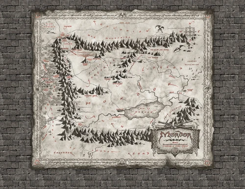 Fototapeta mapa London Art Lord OF The Rings WBLOTR402-3 Warner Bros