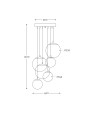 Lampa Famlight BACAN Srebrna 6 kul