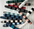 ! PROMO ! Tapeta welurowe pasy Osborne & Little W7780-18  Regency Stripe - na stanie 8 rolek
